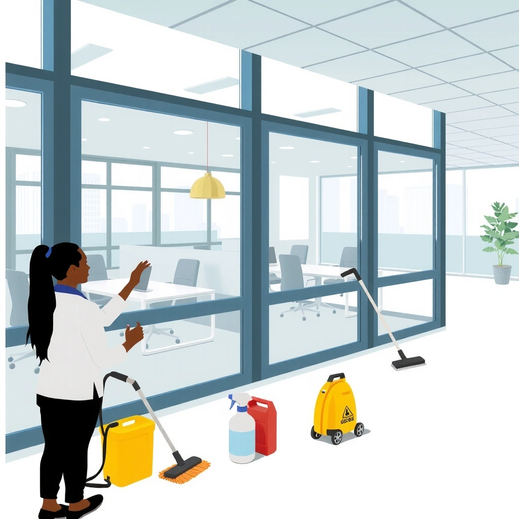 Modern office cleaning service