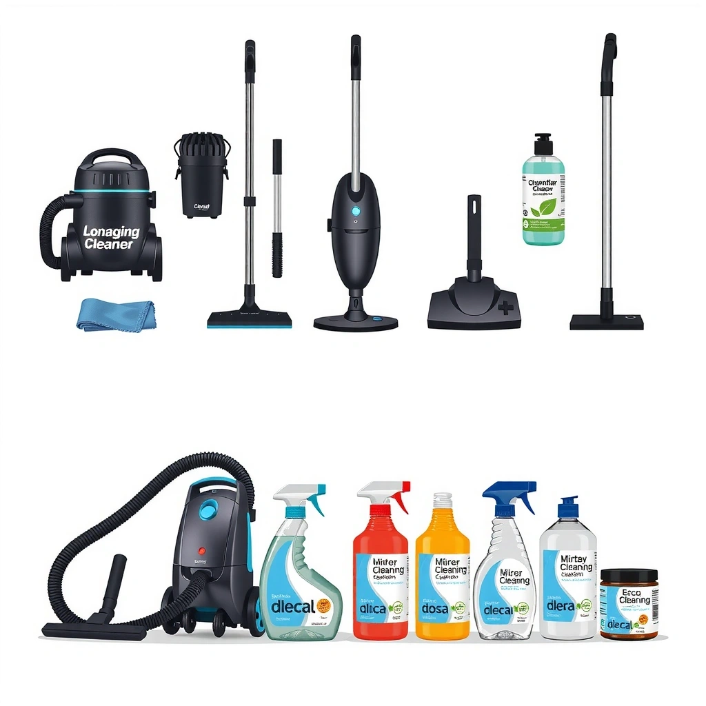 Professional deep cleaning equipment and supplies